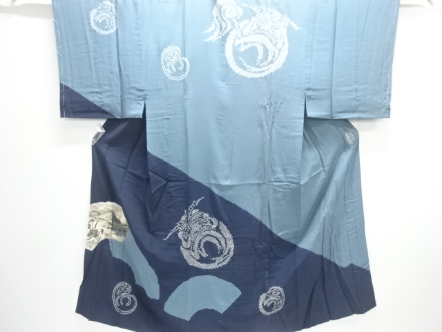 JAPANESE KIMONO / ANTIQUE MENS JUBAN / SILK / SHIBORI / DARUMA